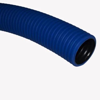 Фотография Труба защитная двустенная ПНД/ПВД 200мм синяя (40м)